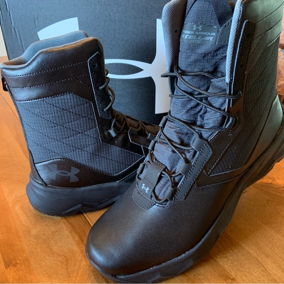 NWB Under Armour Men’s Stellar G2 Black Tactical Boots Sz 14 - Picture 4 of 11
